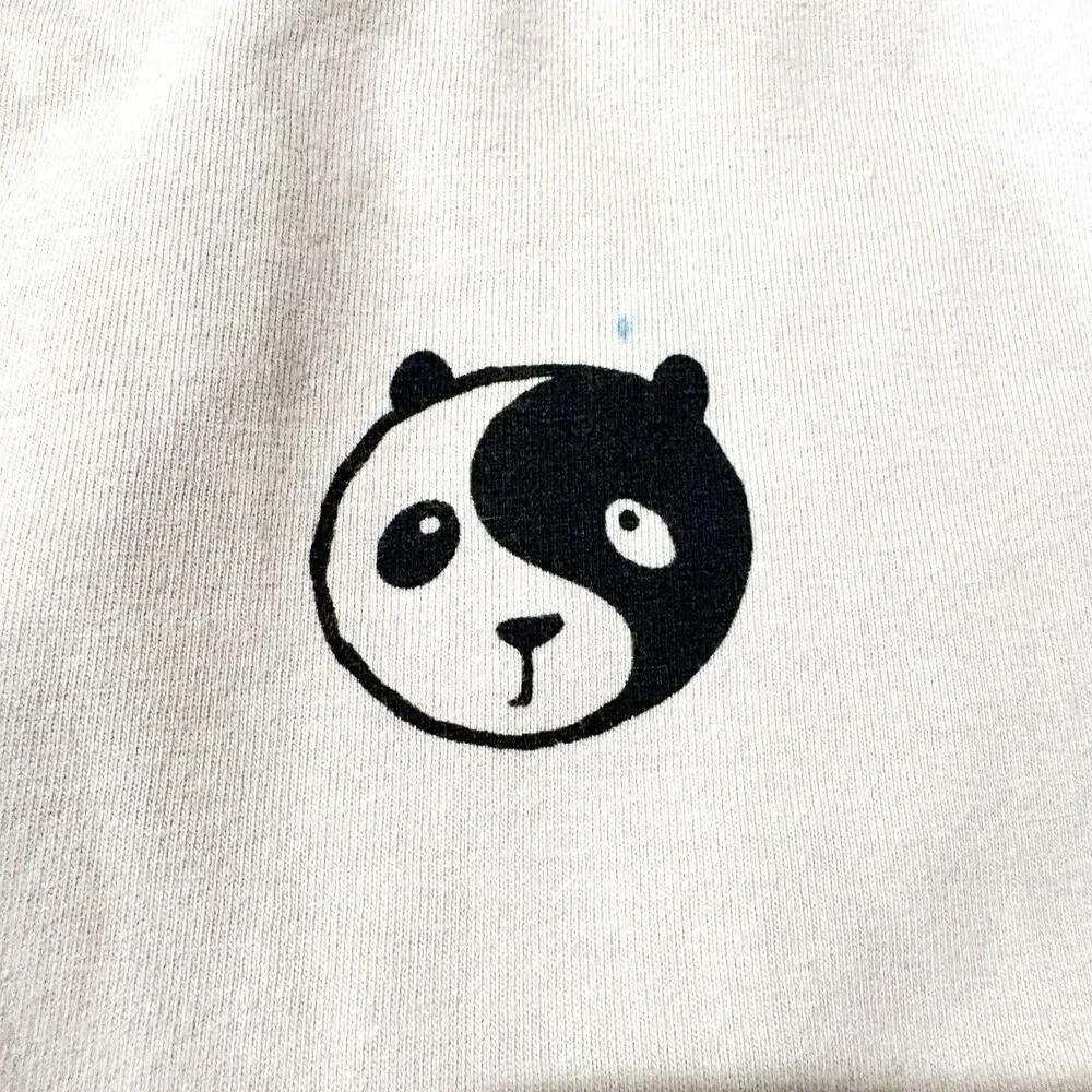 Tea Collection Yin & Yang Panda Dress w/ Sparkly Pin Striped Black Leggings